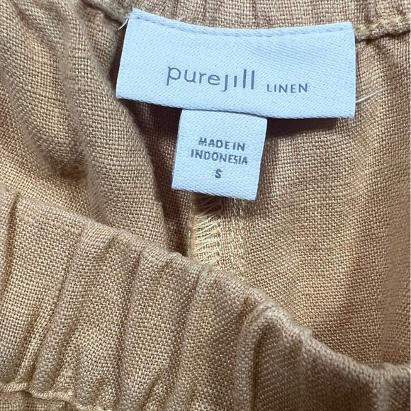 J. Jill Pure Jill | Beachy Coastal Trapunto Linen Shorts Parchment | S - Picture 8 of 11